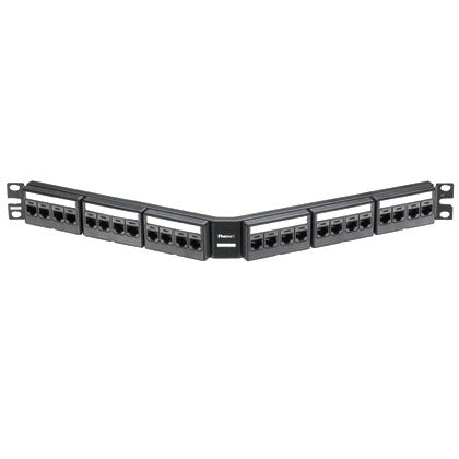 CPPKLA6G24WBL, Panduit PtchPnlKt,24-port,Angld,Cat6, Black (MOQ: 1; Increment of 1)