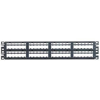 Panduit CPPL48M6BLY Unshielded Modular Patch Panel, 48-port, Black