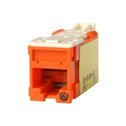 OR-HDJ6A-43 Ortronics ORTRONICS High Density Jack, Cat 6A, T568A/B, Orange (MOQ: 20)