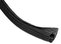 Techflex F6N0.75BK, Braided Split Sleeving, 3/4 Inch x 100 Ft., Black