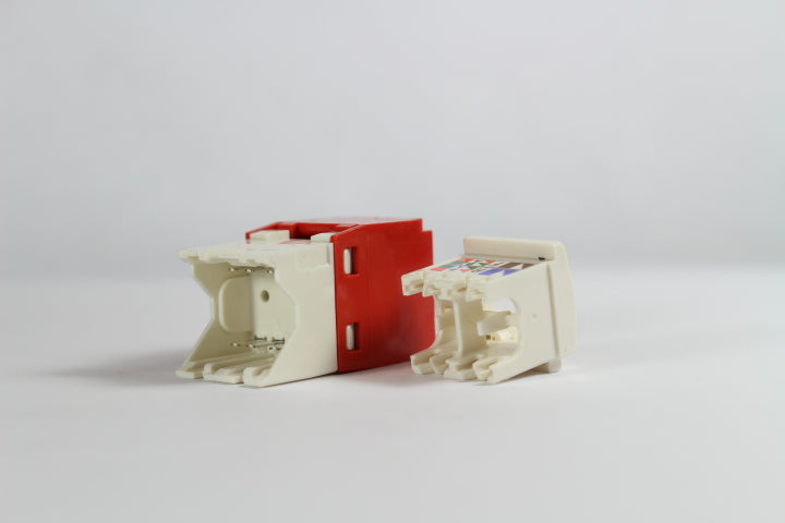 Panduit CJ688TGRD Mini-Com CAT6 Giga-TX6+ RJ45 Jack Module, Red