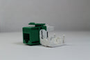 Leviton 61110-RV6 CAT6 RJ45 QuickPort eXtreme Jack Module, Green