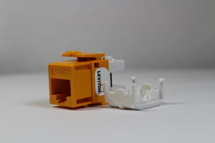 Leviton 61110-RY6 CAT6 RJ45 QuickPort eXtreme Jack Module, Yellow