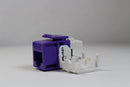 Leviton 61110-RP6 CAT6 RJ45 QuickPort eXtreme Jack Module, Purple