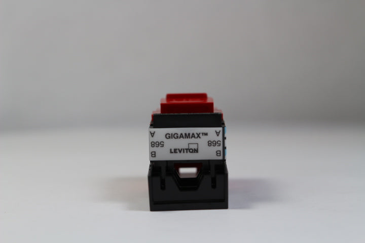 Leviton 5G108-RC5 CAT5e RJ45 QuickPort Jack Module, Crimson Red