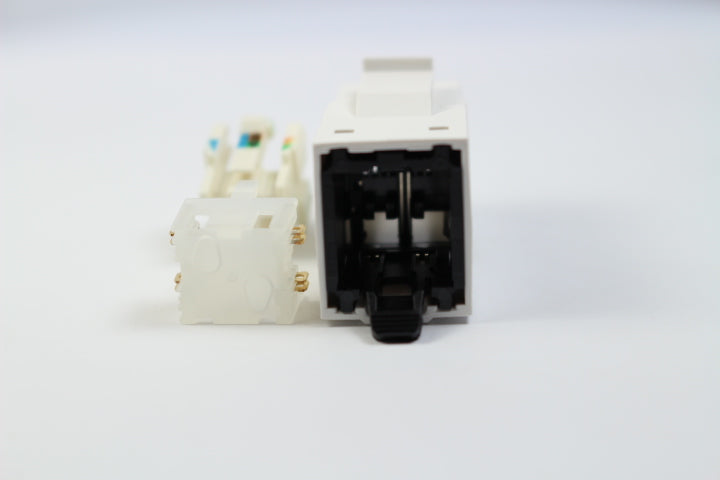 Belden RV6MJKUEW-B24 CAT6 RJ45 REVConnect/KeyConnect Jack Module, White, 24 Pack