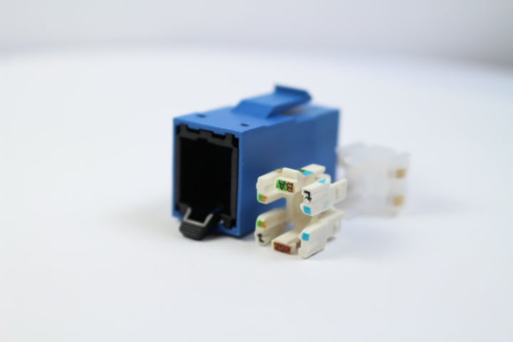 Belden RVAMJKUBL-S1 CAT6A RJ45 REVConnect/KeyConnect Jack Module, Blue