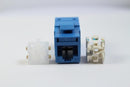 Belden RV6MJKUBL-S1 CAT6 RJ45 REVConnect/KeyConnect Jack Module, Blue