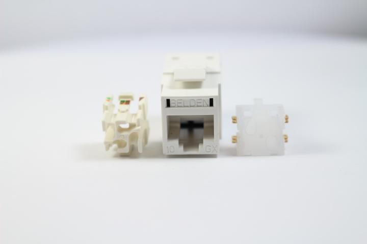 Belden RVAMJKUEW-S1 CAT6A RJ45 REVConnect/KeyConnect Jack Module, White