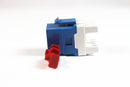 Belden AX104186 CAT5e RJ45 KeyConnect Jack Module, Blue