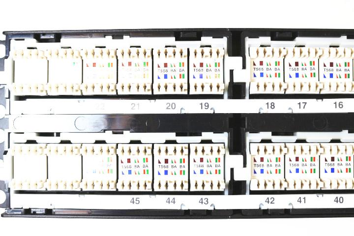 Panduit NK6PPG48Y CAT6 Netkey Rack Mount Patch Panel, 48 Port