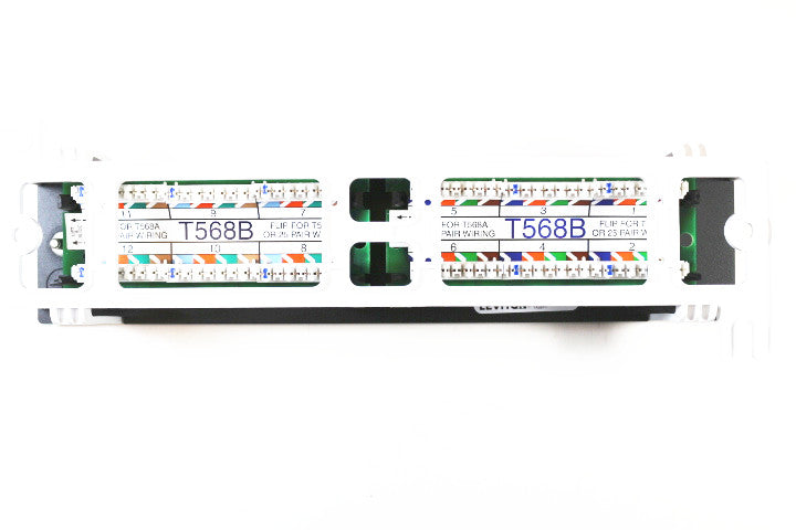 Leviton 5G596-U89 CAT5e Wall Mount Patch Panel, 12 Port