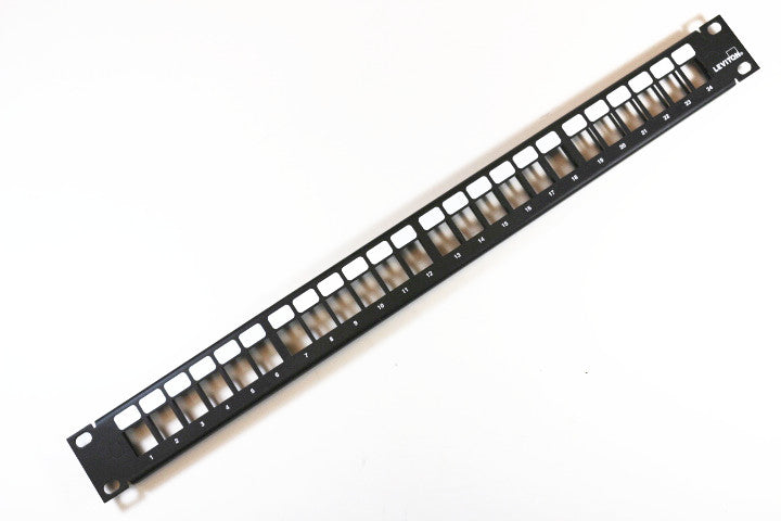 Leviton 49255-H24 QuickPort Modular Rack Mount Patch Panel, 24 Port