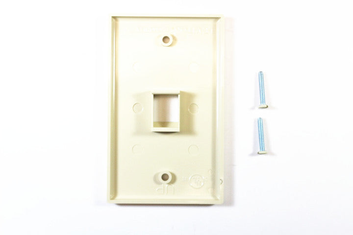 Leviton 41080-1IP QuickPort Faceplate, Ivory, 1 Port