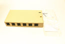 Leviton 41089-6IP QuickPort Surface Mount Box, Ivory, 6 Port