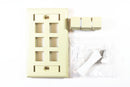 Belden AX104199 KeyConnect Faceplate, Ivory, 6 Port