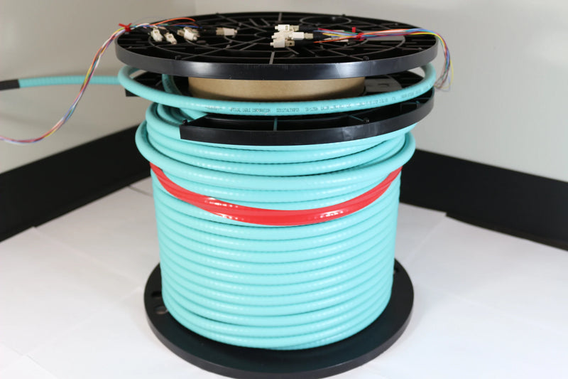 Armored OM3 24 Fiber Pre-Terminated Fiber Optic Cable, Indoor/Outdoor, Plenum