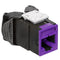 5EUJK-RP5 Modular Jack, Leviton QuickPort Atlas-X1, CAT5e, RJ45, Purple