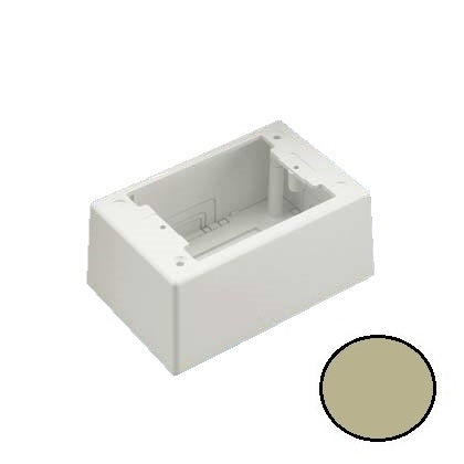 Panduit JBP1DEI Mini-Com Single Gang, Deep, Power Rated Junction Box, Electric Ivory