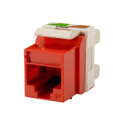 Ortronics OR-KS5EA-42 CAT5e RJ45 KeyStone Jack Module TechChoice, Red