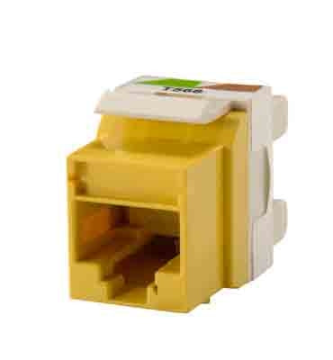 OR-KS5EA-44 Ortronics KeyStone Modular Jack, TechChoice, CAT5e, RJ45, 20 Pack - Yellow(MOQ: 20)