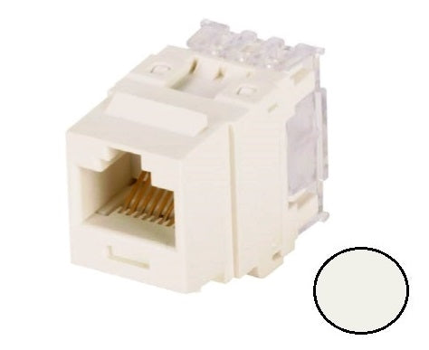 NK688MIW, Panduit Netkey RJ45, CAT6, Modular Jack, 8-position, 8-wire - Off White (MOQ: 1; Increment of 1)