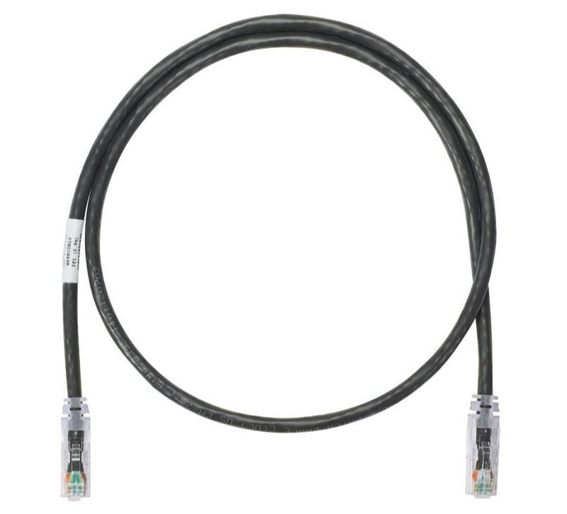 NK6APC25BL Panduit Netkey Cat6A Patch Cord, CM/LSZH, Black, (MOQ: 10)