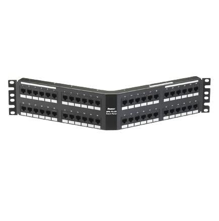 NKA6PPG48Y, Panduit Netkey CAT6, Patch Panel, Angled 48 Port, Rack Mount (MOQ: 1; Increment of 1)