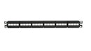 Panduit NKFP24Y Netkey modular patch panel with faceplates (1 RU), Black, 24-port