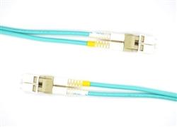 OM4 50/125 Multimode LC UPC to LC UPC Duplex PVC Fiber Optic Patch Cable