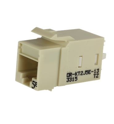 OR-KT2J5E-13 Ortronics KeyStone Modular Jack, TechChoice 2, CAT5e, RJ45, Electric Ivory (MOQ: 20)