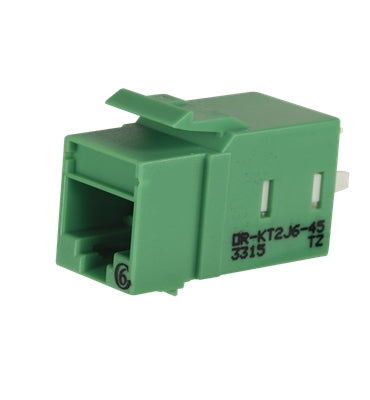 OR-KT2J6-45Ortronics Keystone CAT 6, RJ45 Jack Green (MOQ: 20)