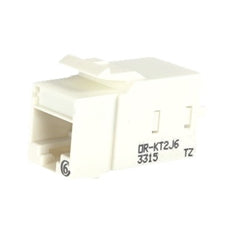 Ortronics OR-KT2J6-88 CAT6 RJ45 Keystone Jack, Cloud White, Pack of 20