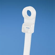 PLC2S-S10-M, Panduit Cable Tie: Panduit Pan-Ty, 7.9 Inch, Standard with Mt. Hole, 1000 Pk - White (MOQ: 1000; Increment of 1000)