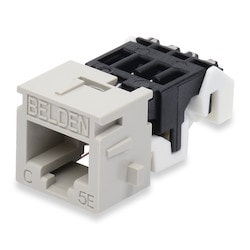 Belden AX100590 USOC EZ-MDVO Modular Jack RJ11 KeyConnect White