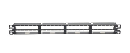 QSP48HDBL, Panduit Patch Panel: Panduit QuickNet, Metal, 48 Port, accepts Copper Assemblies & SFQ Fiber Cassettes (MOQ: 1; Increment of 1)