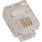 RJ-64 RJ11 Modular Plug (PT-064): 6 Position / 4 Conductor for Flat, Stranded Cable