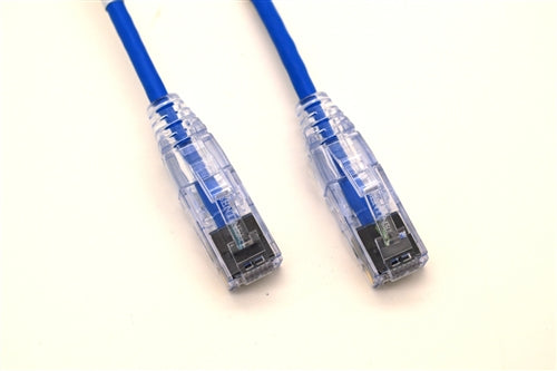 RJ86-MINI-01-BU MINI PATCH CABLE: CAT6 RJ45, 1 Ft. - Blue