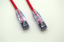 RJ86-MINI-07-RD MINI PATCH CABLE: CAT6 RJ45, 7 Ft. -Red