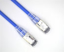 RJ86A-MINI-PL-BU MINI PATCH CABLE: Mini CAT6A RJ45 Shielded Plenum - Blue