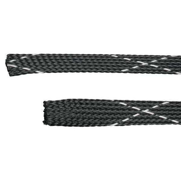 SE25P-MR0, Panduit Braided Sleeve, .25"X1000', Black,1rl (MOQ: 1; Increment of 1)