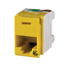 OR-PJ600-44 Ortronics Modular Jack, Clarity Panel Jack, CAT6, RJ45, Dark Yellow (MOQ: 1)